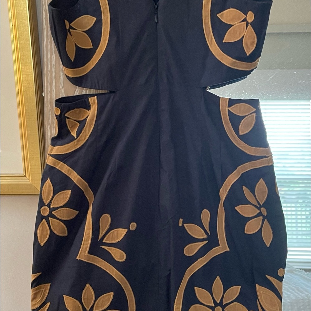 By Anthropologie cut-out appliquéd midi sheath dress. NWT, never worn. - Picture 4 of 6